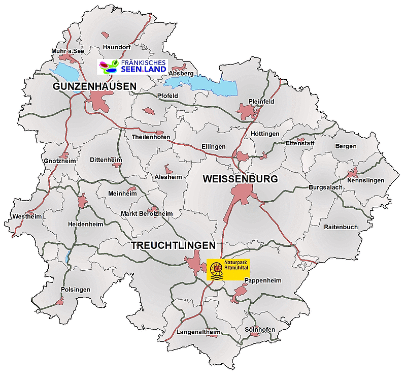 Landkreiskarte - komplett